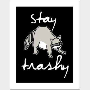 Stay Trashy, Raccoon, Trash Panda Posters and Art